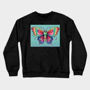 Rainbow Moth Crewneck Sweatshirt